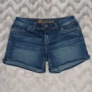 Delias Womens Juniors Size 9/10 Blue Dark Wash Morgan Denim Jean Shorts